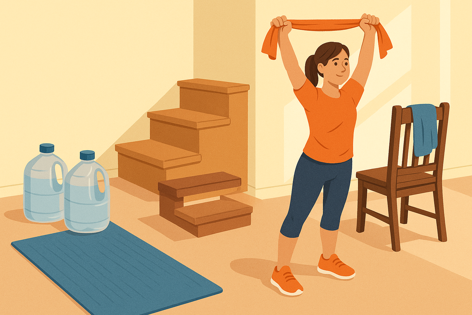 Creative DIY home gym equipment using common household items for workouts