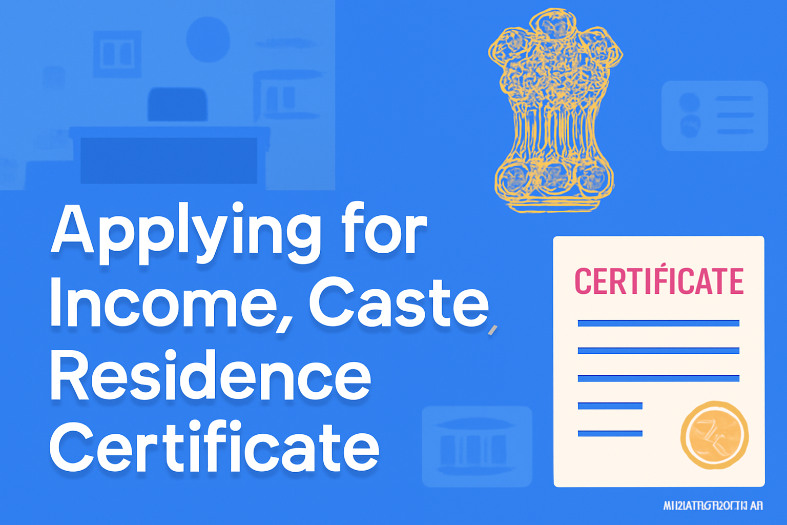 Applying for Income, Caste, Residence and Other Essential Certificates in India