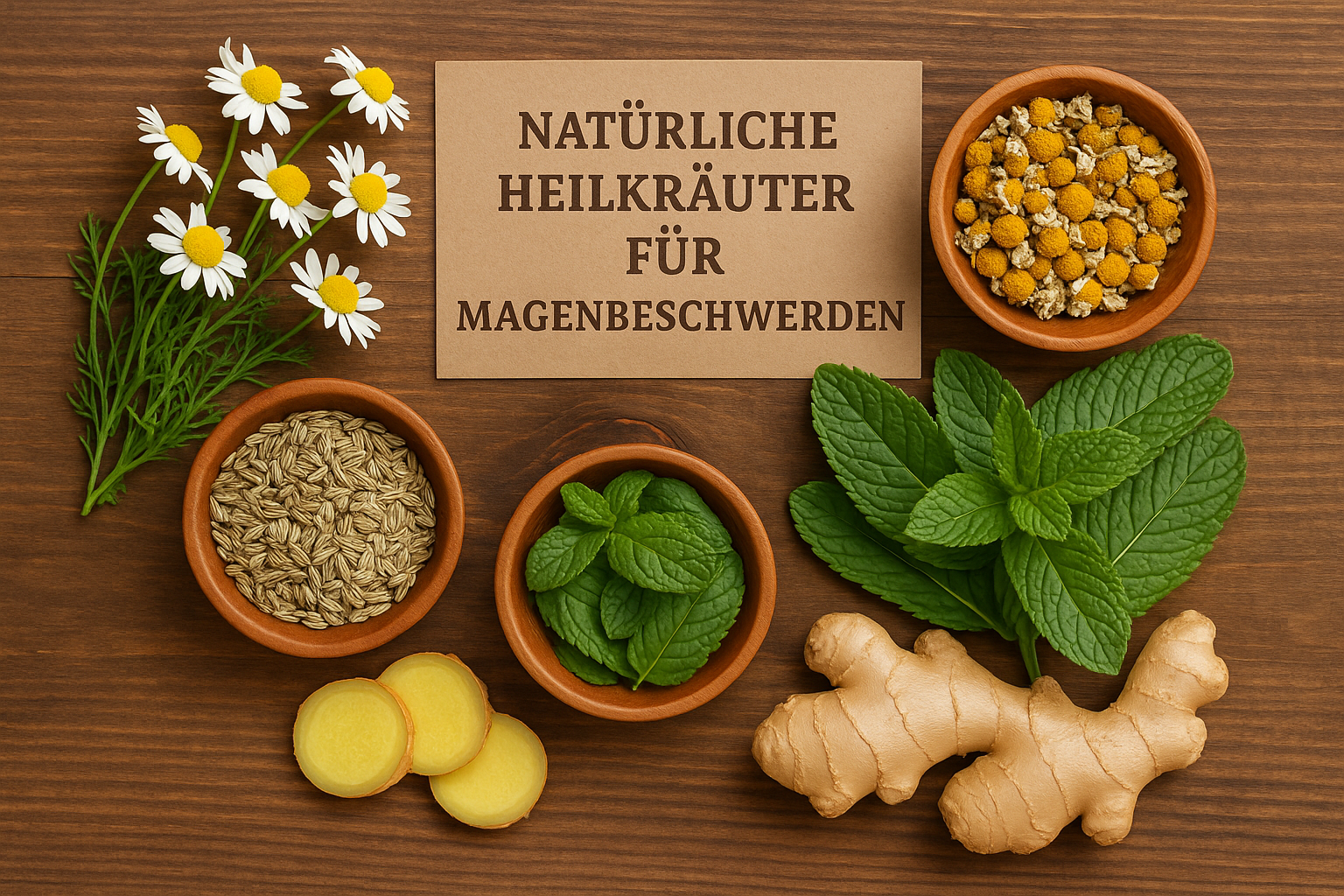 Natürliche Heilkräuter zur Behandlung von Magenbeschwerden in der Naturheilkunde