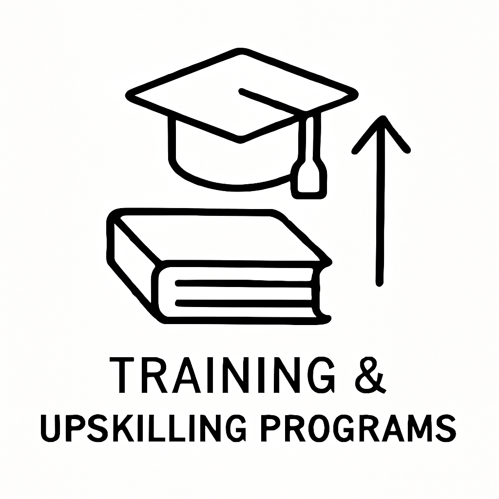 Icon for Training & Upskilling Programs with white background