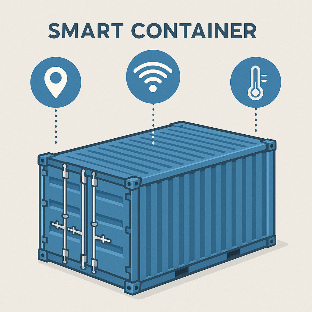 Container thông minh tích hợp cảm biến IoT theo dõi vị trí và nhiệt độ