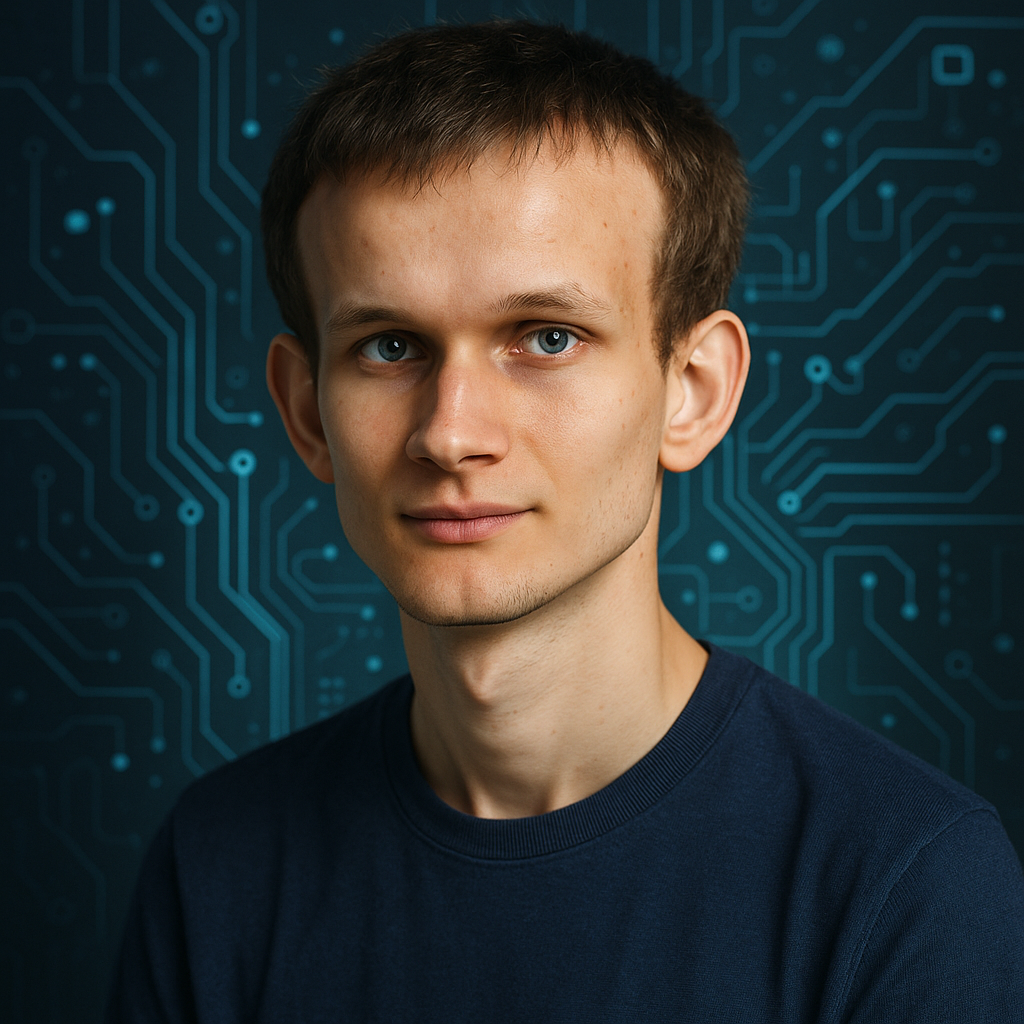 Portrait de Vitalik Buterin, le jeune créateur d'Ethereum