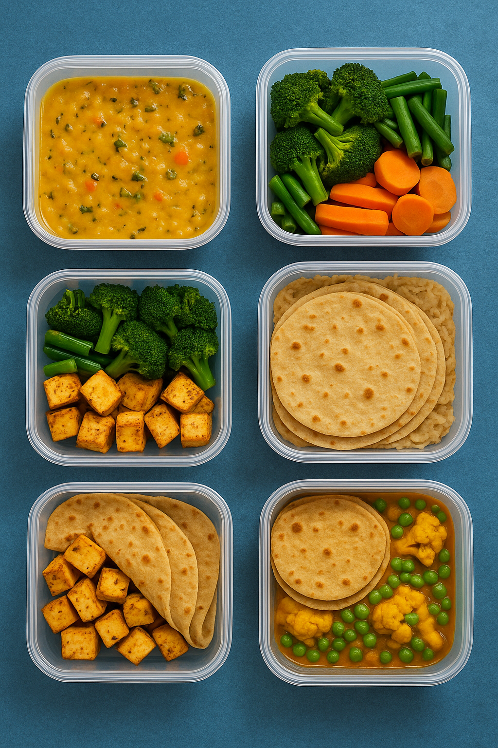 Weekly Indian meal prep for consistent muscle-building nutrition
