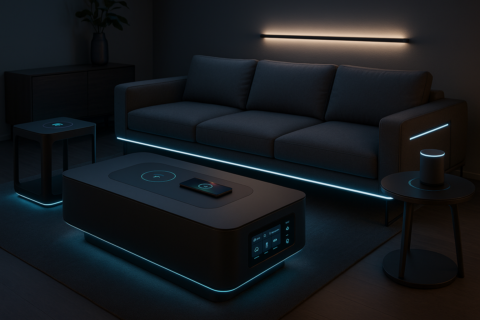 Muebles con tecnología integrada y funciones inteligentes