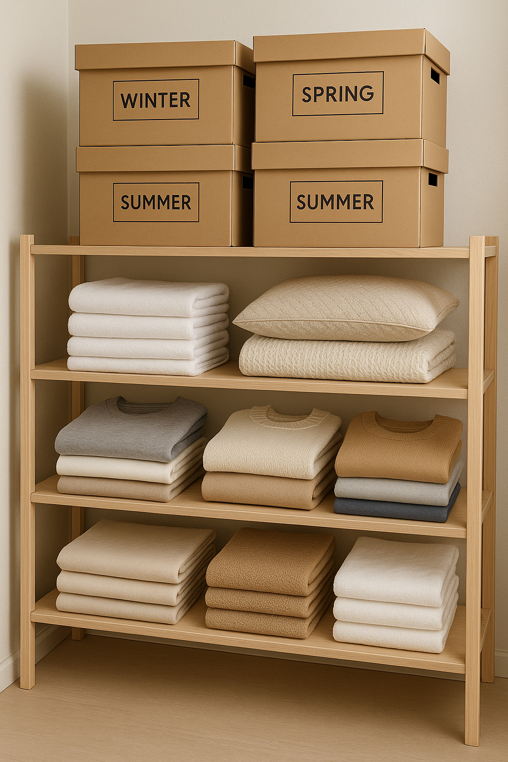 Organizaci\u00f3n y almacenamiento de textiles estacionales