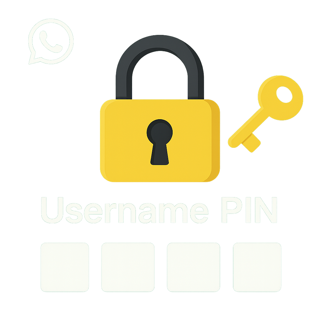 WhatsApp username PIN security feature with enhanced protection