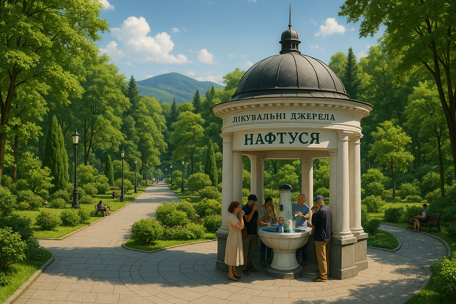 Трускавец - крупнейший бальнеологический курорт с целебной "Нафтусей"