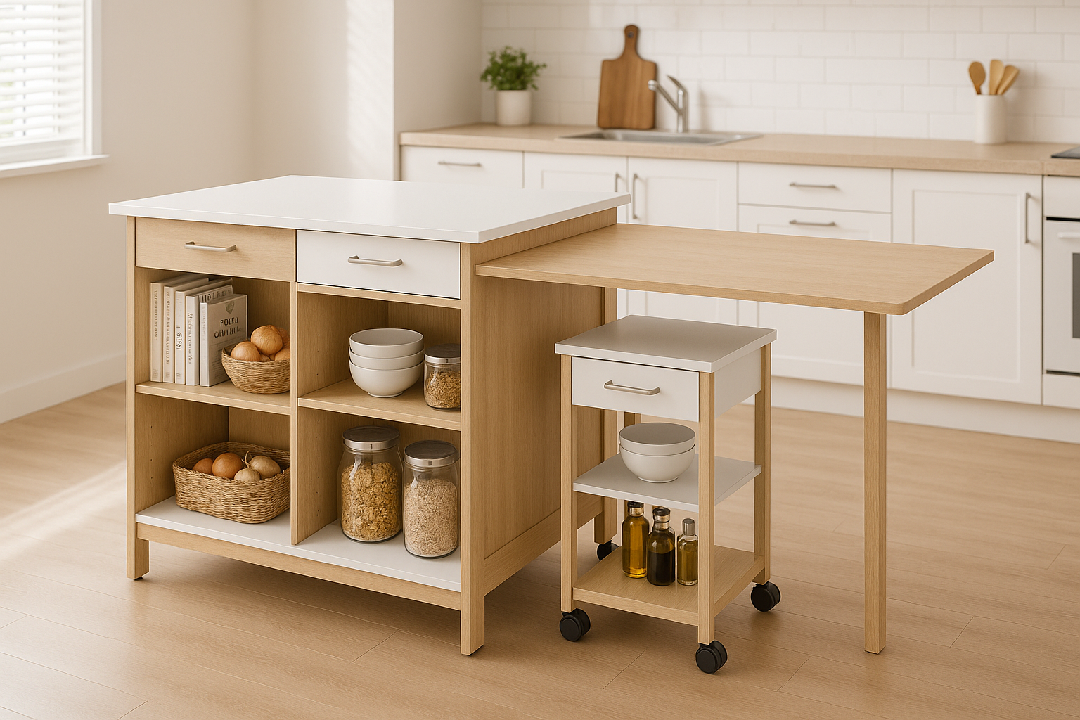 Muebles multifuncionales para cocinas pequeñas