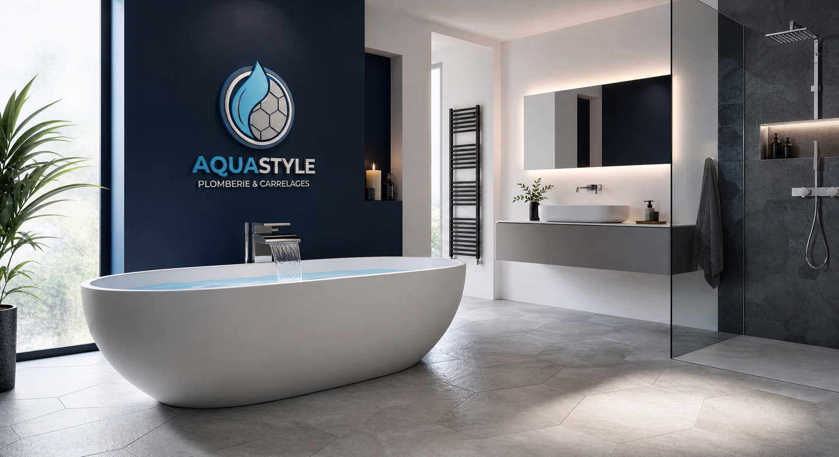 Salle de bain rénovée par Aquastyle