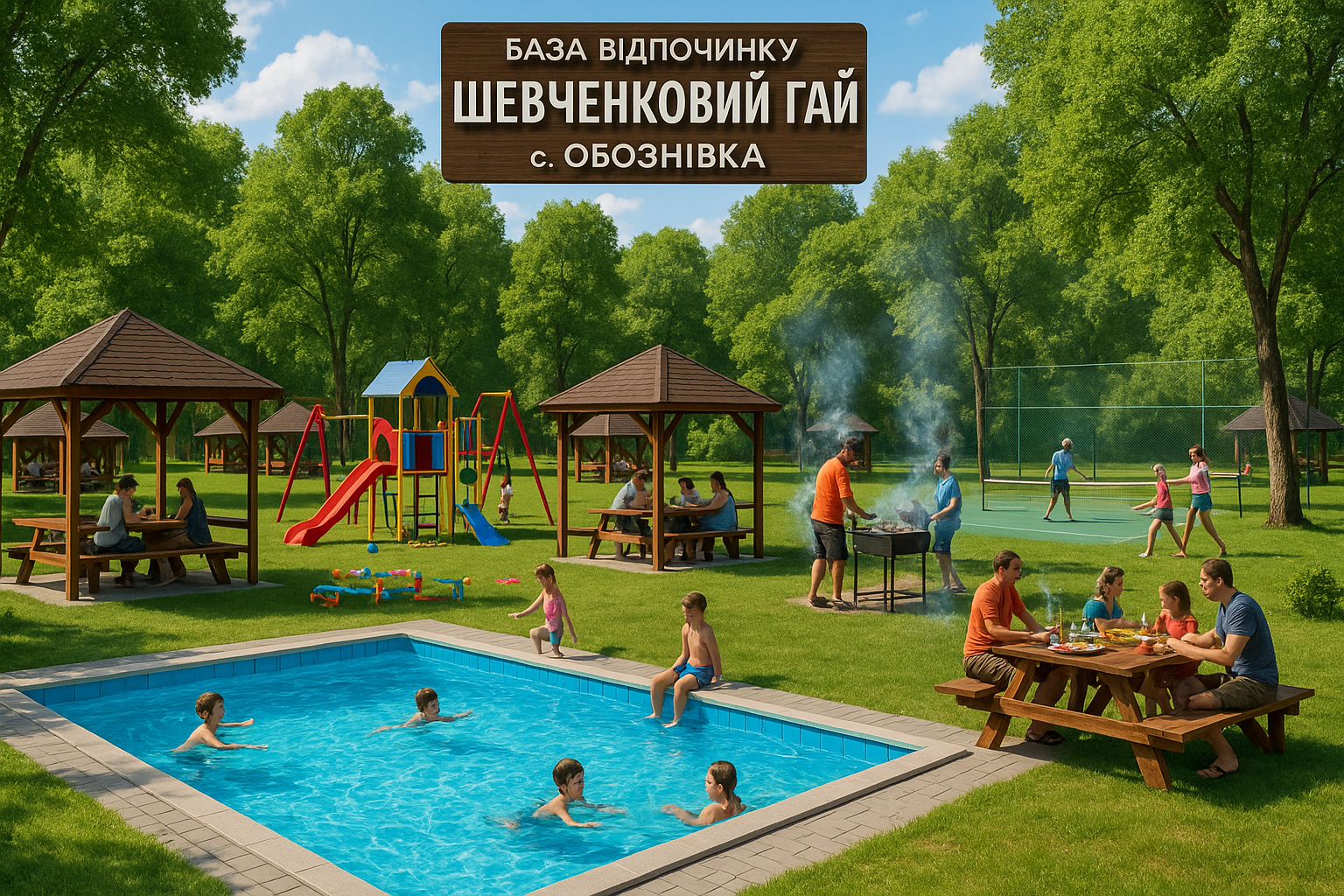 База відпочинку "Шевченків гай" - зелена зона з басейном та розвагами