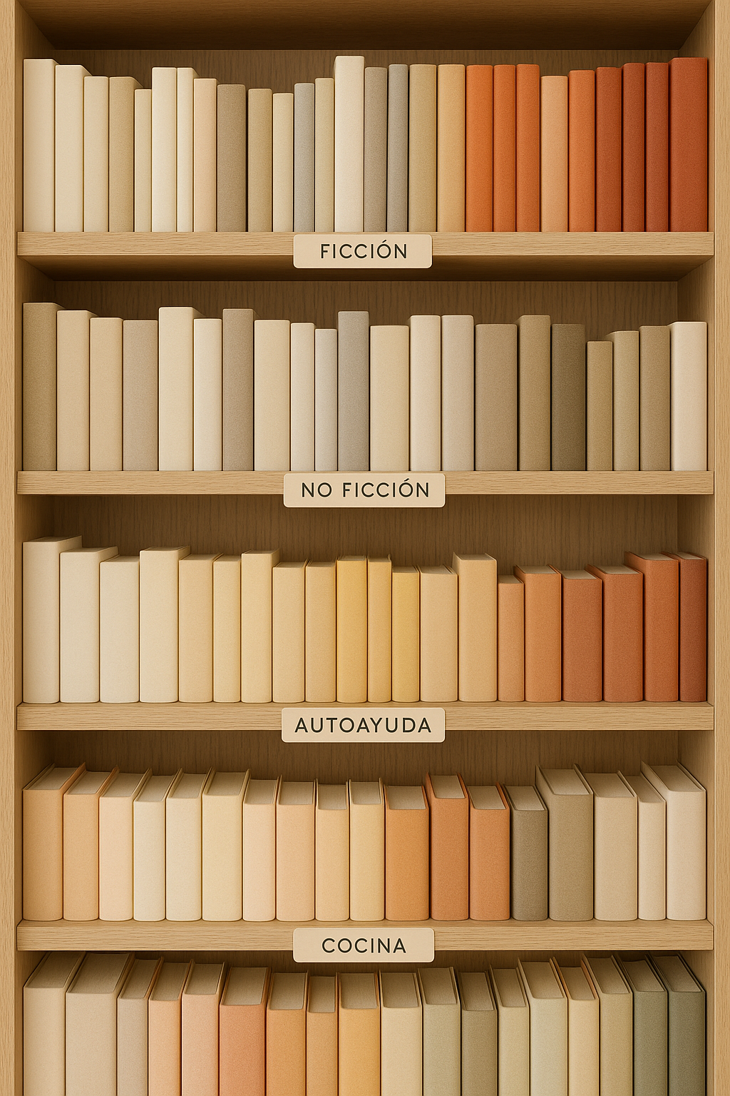 Organización de libros por categorías