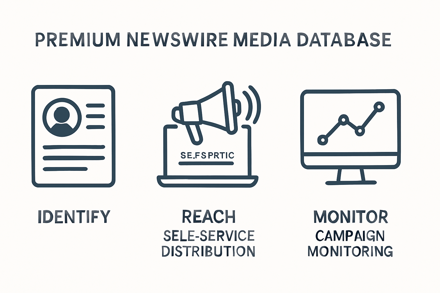 Premium NewsWire Media Database features: Identify, Reach, Monitor