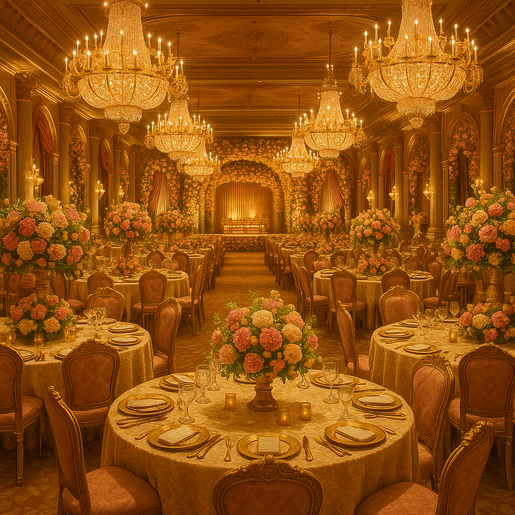 Beautiful banquet hall decoration