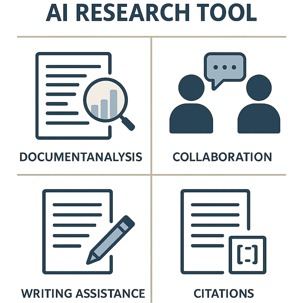 Anara AI key features infographic highlighting core capabilities