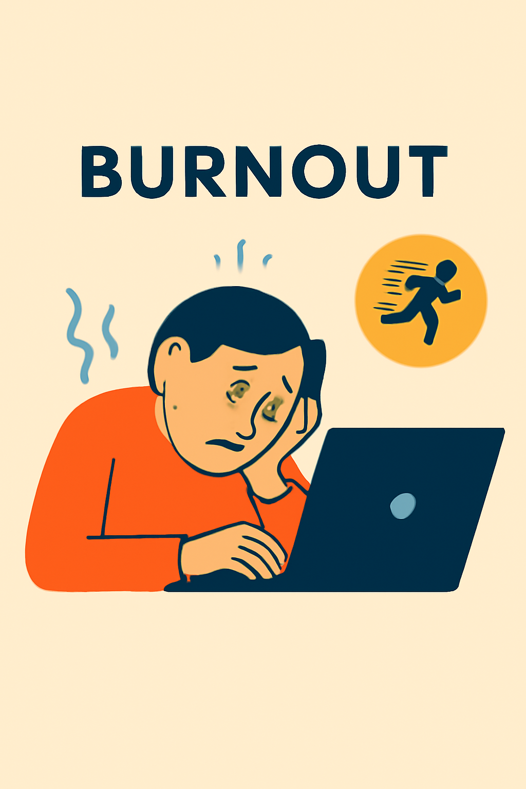 Recognizing burnout signs illustration