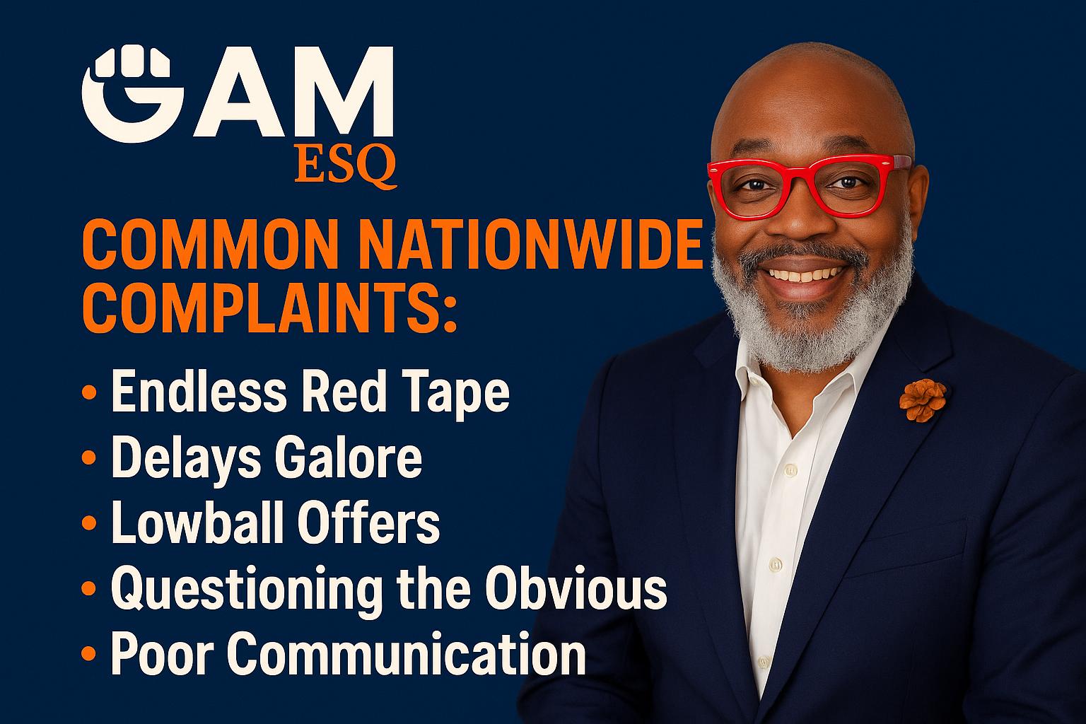 Common complaints against Nationwide Insurance and a phoograph of Phoenix Car accident lawyer, Garrick McFadden.