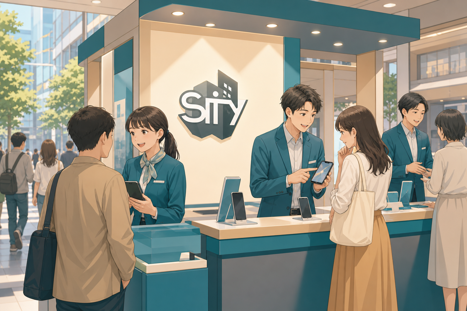 スマートフォン販売イベントの様子