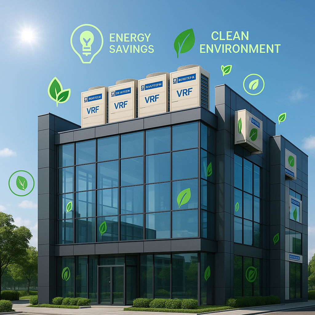 Professional VRF air conditioning installation for commercial buildings showcasing energy-efficient cooling solutions