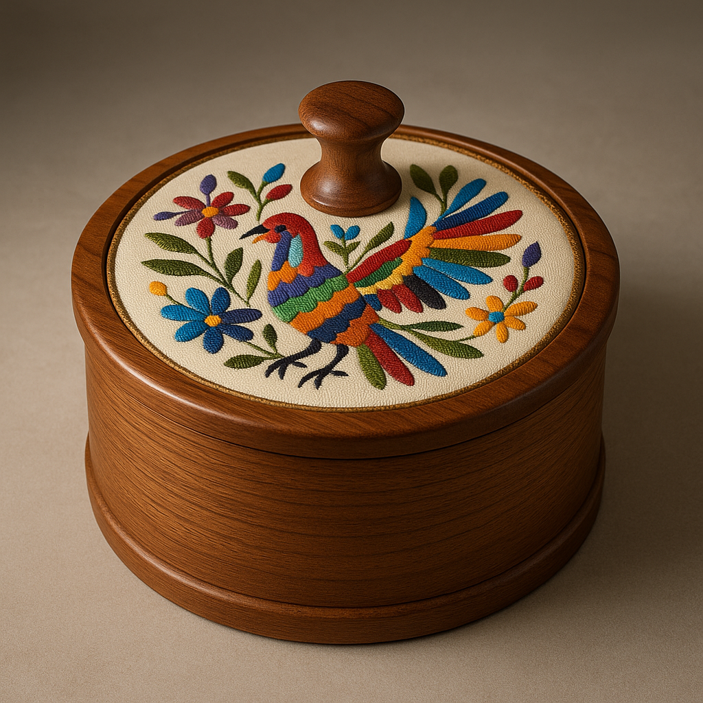 Tortillero artesanal corporativo con diseño Tenango