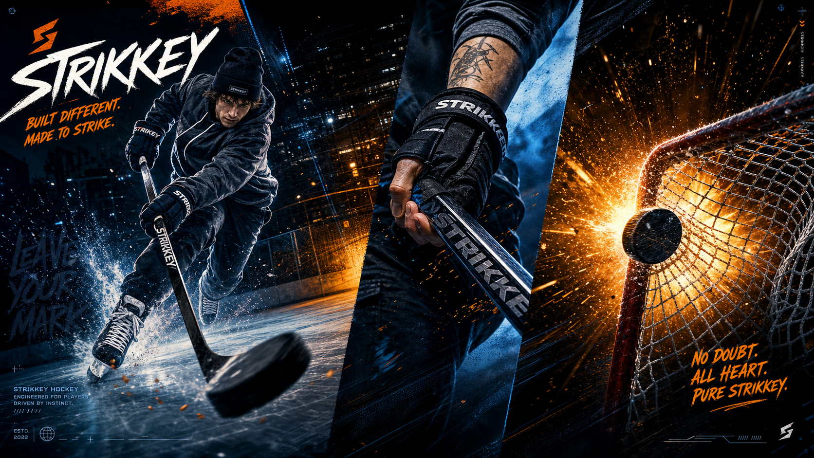 Динамичные игровые моменты STRIKKEY — атака, гол, городская атмосфера