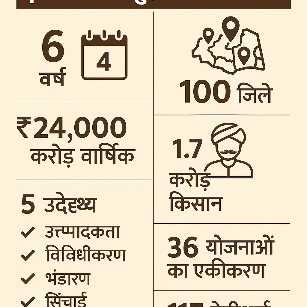 प्रधानमंत्री धन-धान्य कृषि योजना का संक्षिप्त परिचय