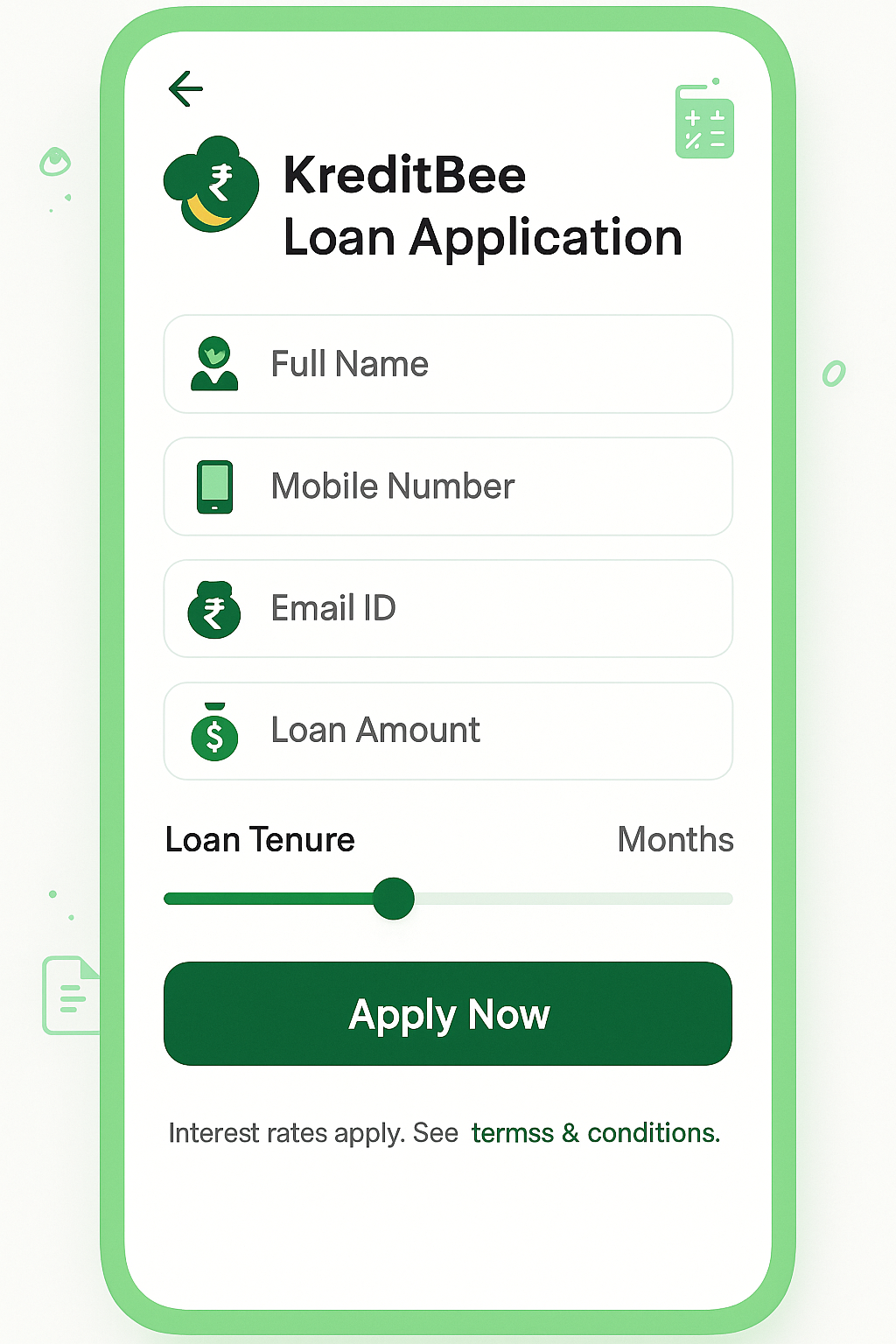 KreditBee app interface