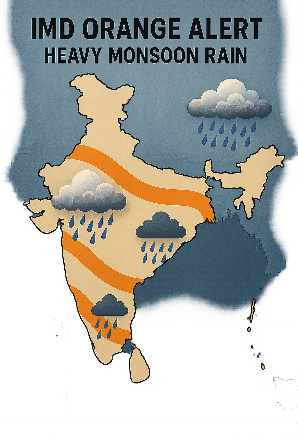 IMD orange alert map of India