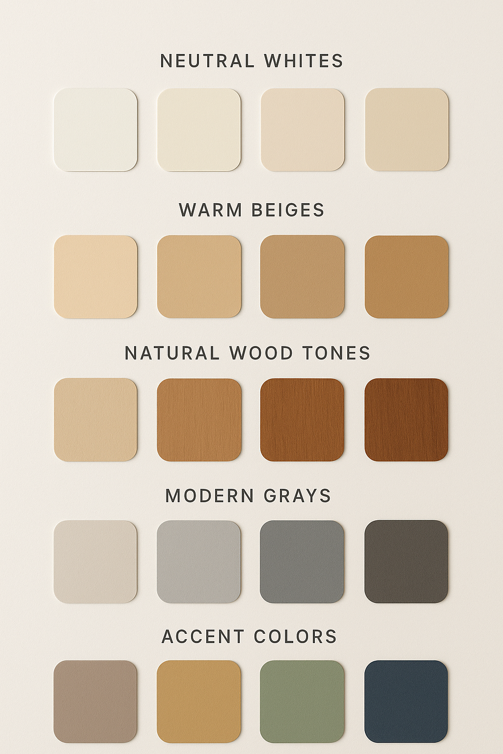 Paleta de colores perfecta para estilo rústico moderno