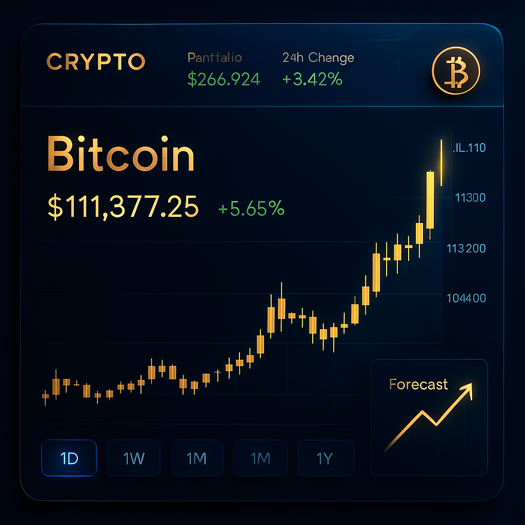 Live Bitcoin Chart Over $111K