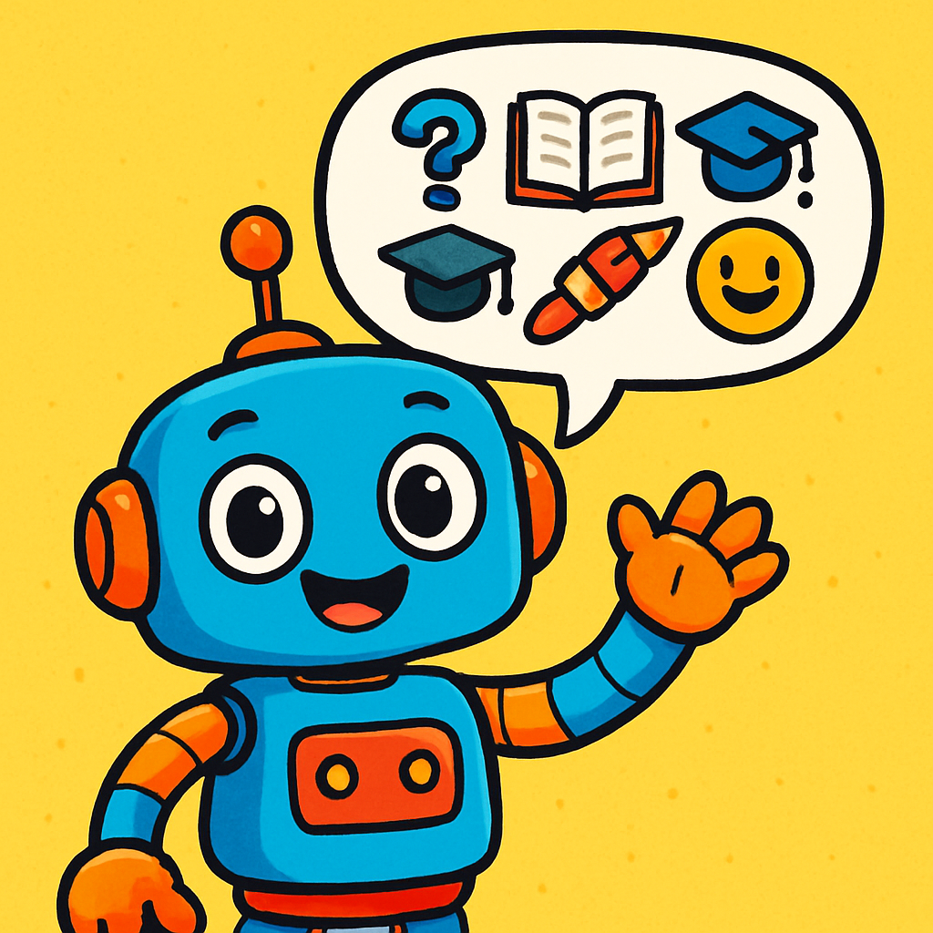 Friendly GPT robot showing what it can do