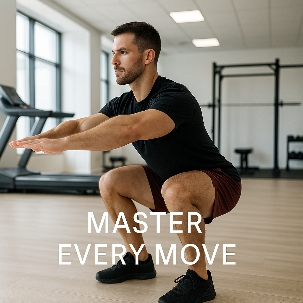 Perfect exercise form demonstration - mastering squat technique