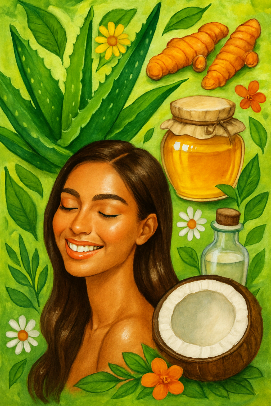 Natural beauty ingredients and glowing skin