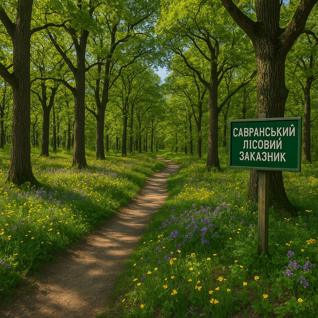 Савранский лес - заповедник с вековыми дубами, цветущими полянами и эко-маршрутами