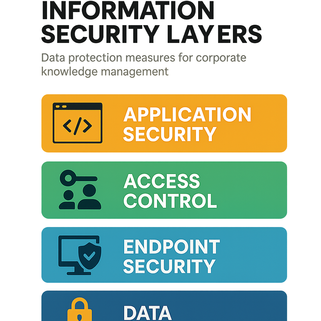 Corporate information security layers for knowledge management systems