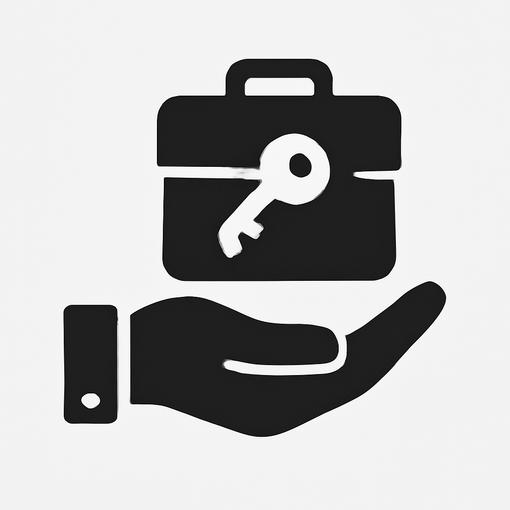 Icon for Turnkey Recruitment Solutions with white background