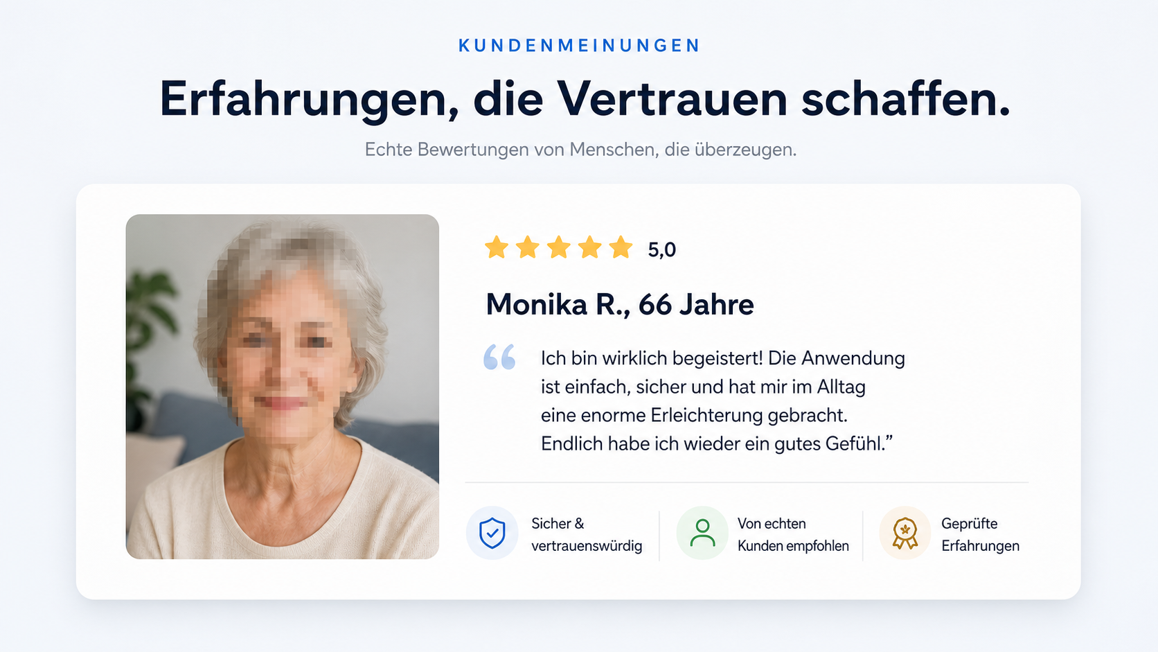 Monika R., anonymisiertes Portrait