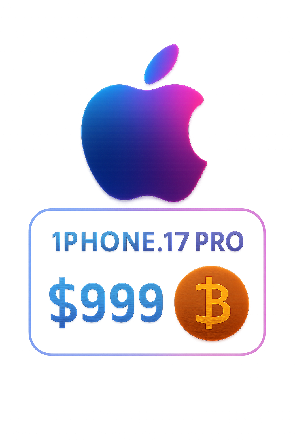 iPhone 17 Pro Price in Bitcoin Infographic