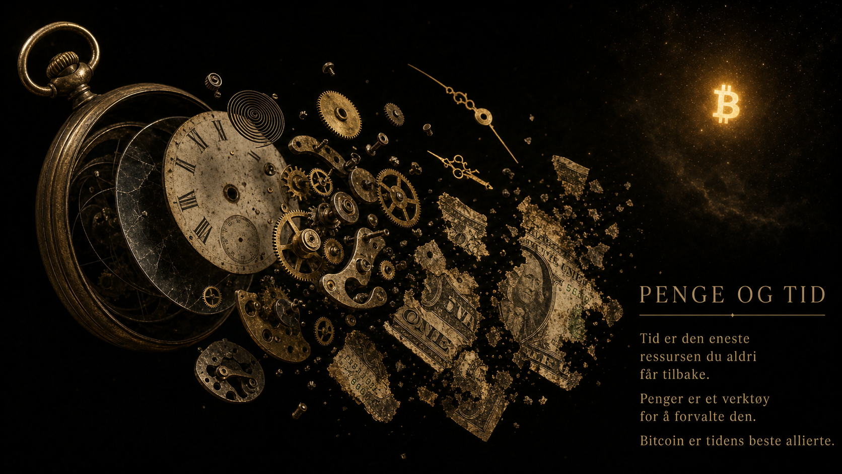 Bitcoin og tid — ur og guld