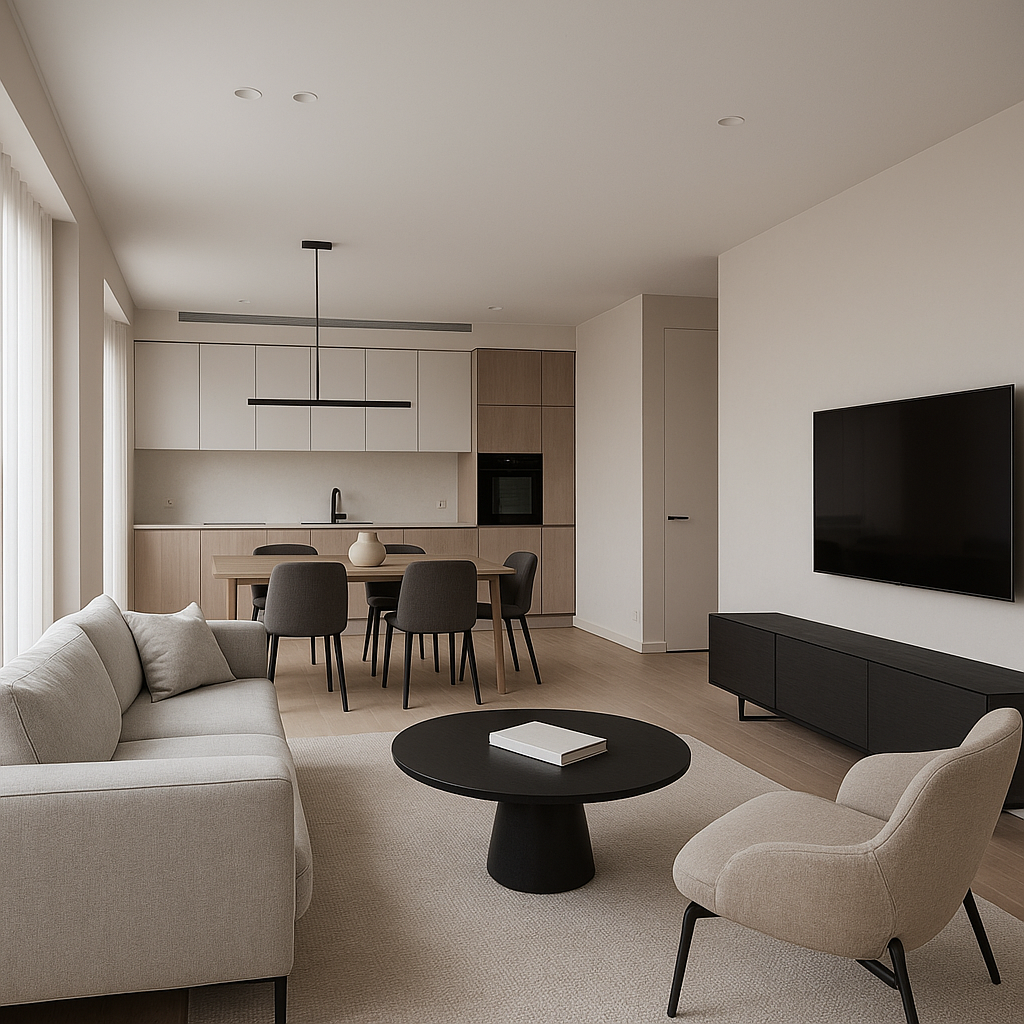 Departamento con estilo contemporáneo elegante