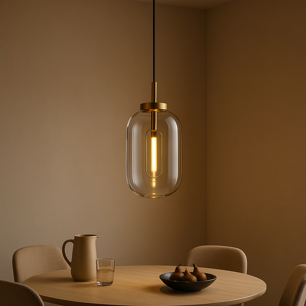 Lámpara colgante moderna para comedor pequeño