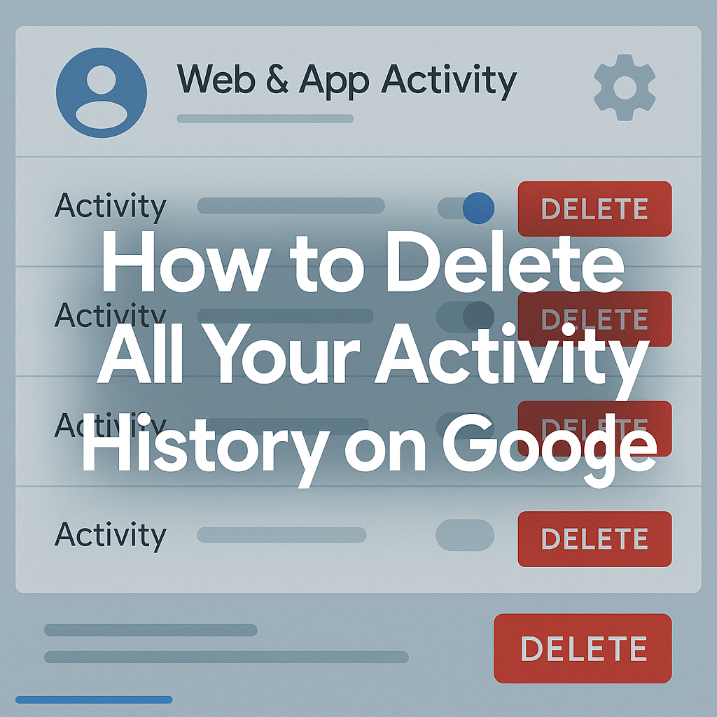 How to Delete All Your Activity History on Google - Complete Guide 2025