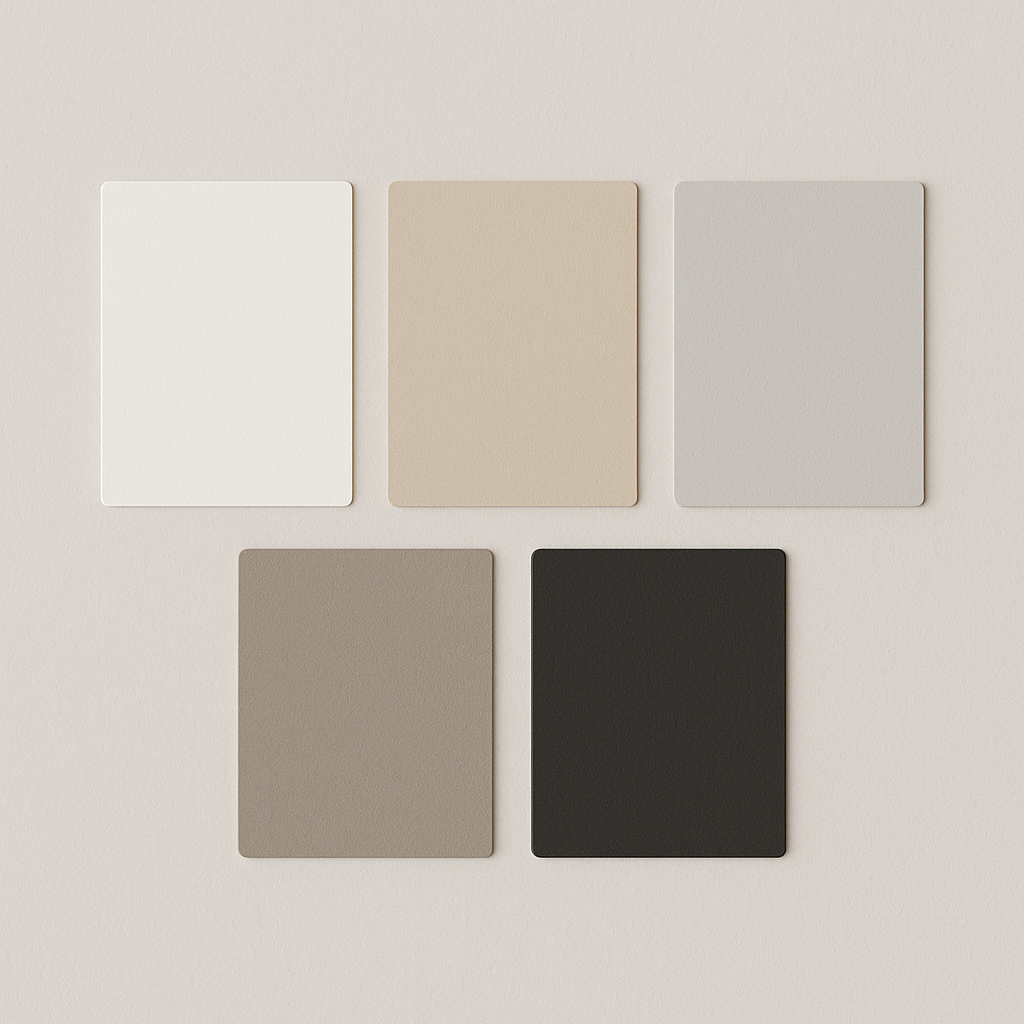 Paleta de colores minimalista para interiores