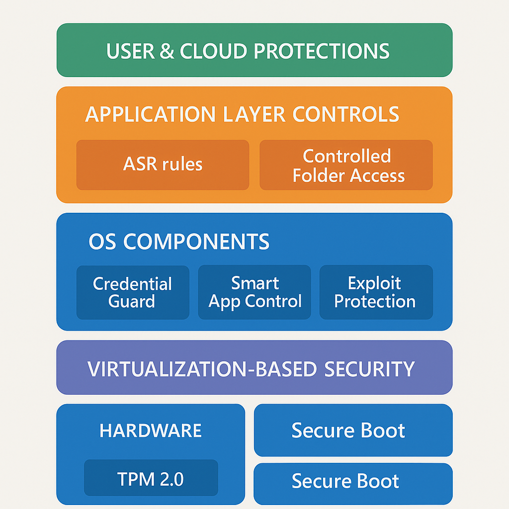 Windows 11 layered hardening—from silicon to cloud