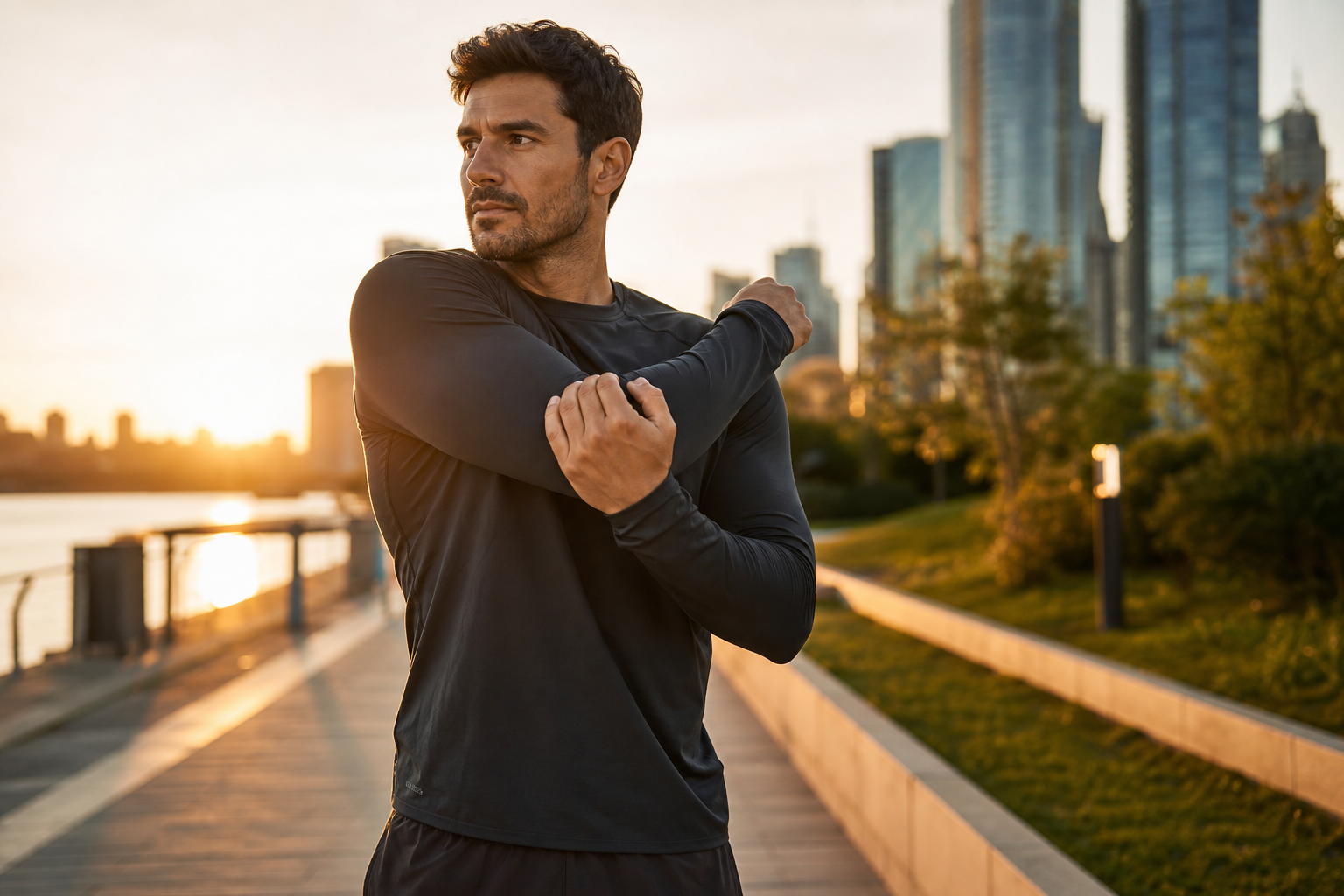 Healthy athletic man