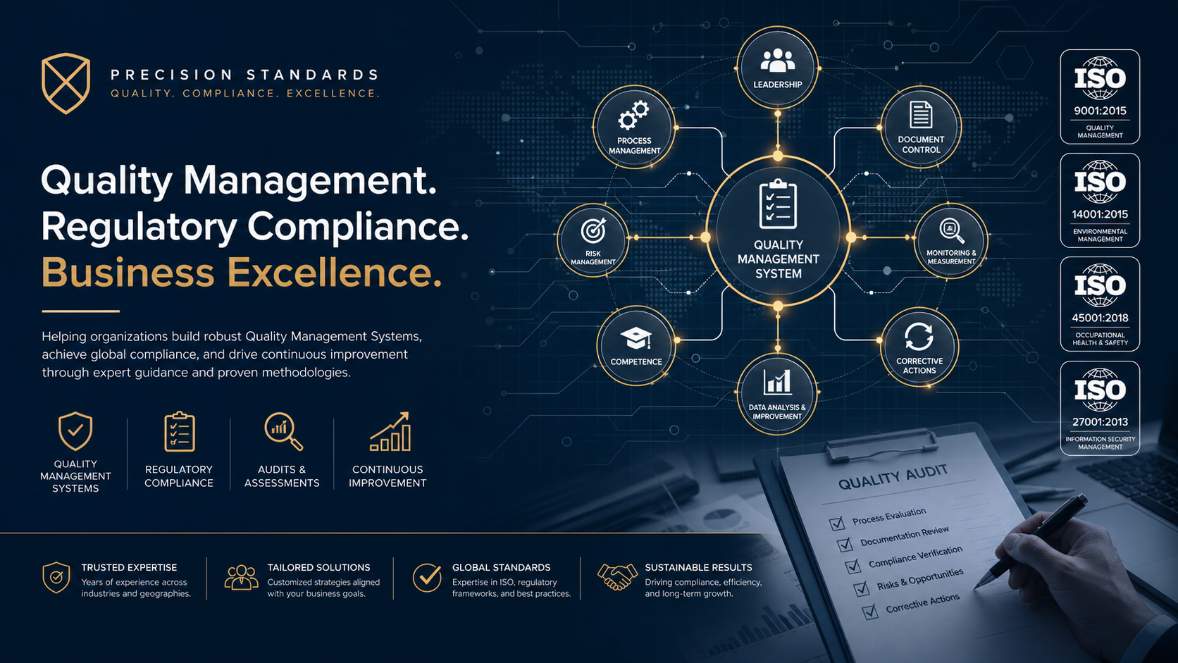 Quality management system network visualization