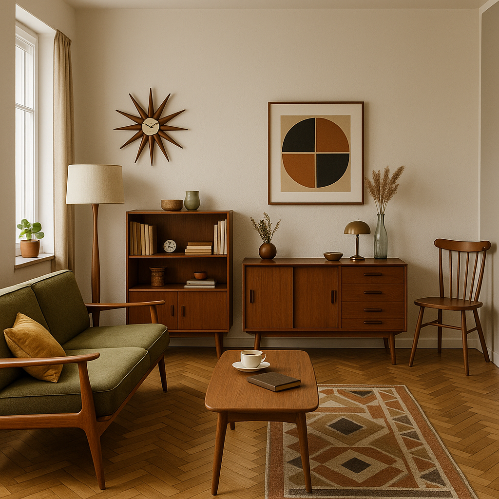 Departamento estilo Mid-Century Modern retro