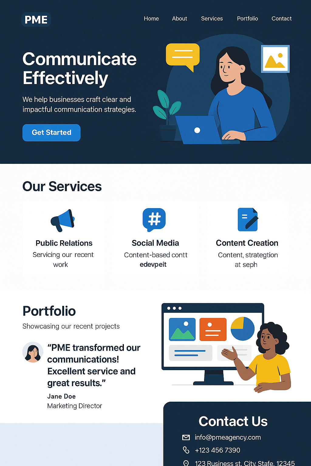 Communication d'entreprise moderne