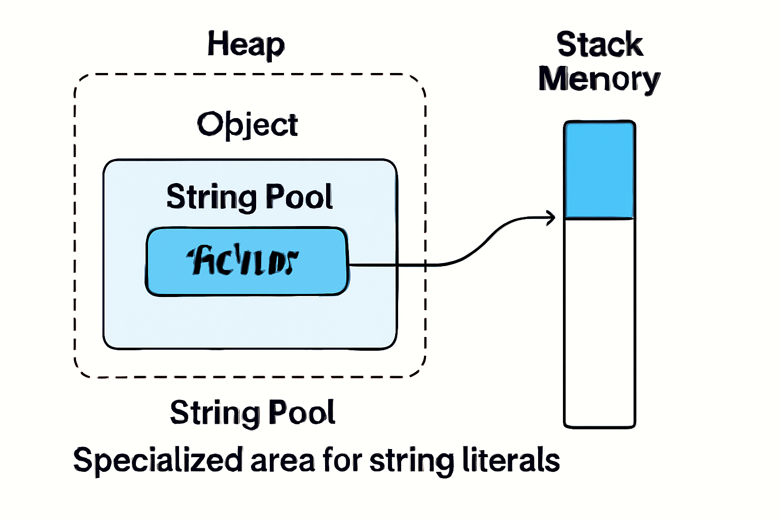 Heap Memory vs String Pool in Java Explanation