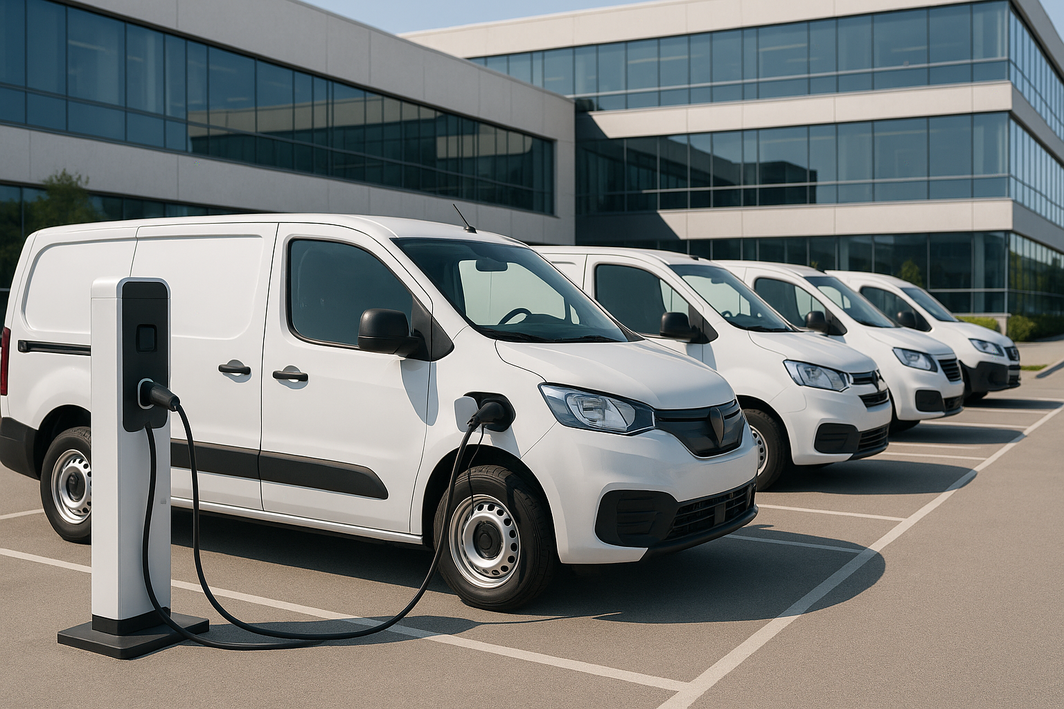 Flotte d'entreprise électrique en recharge - rentabilité prouvée
