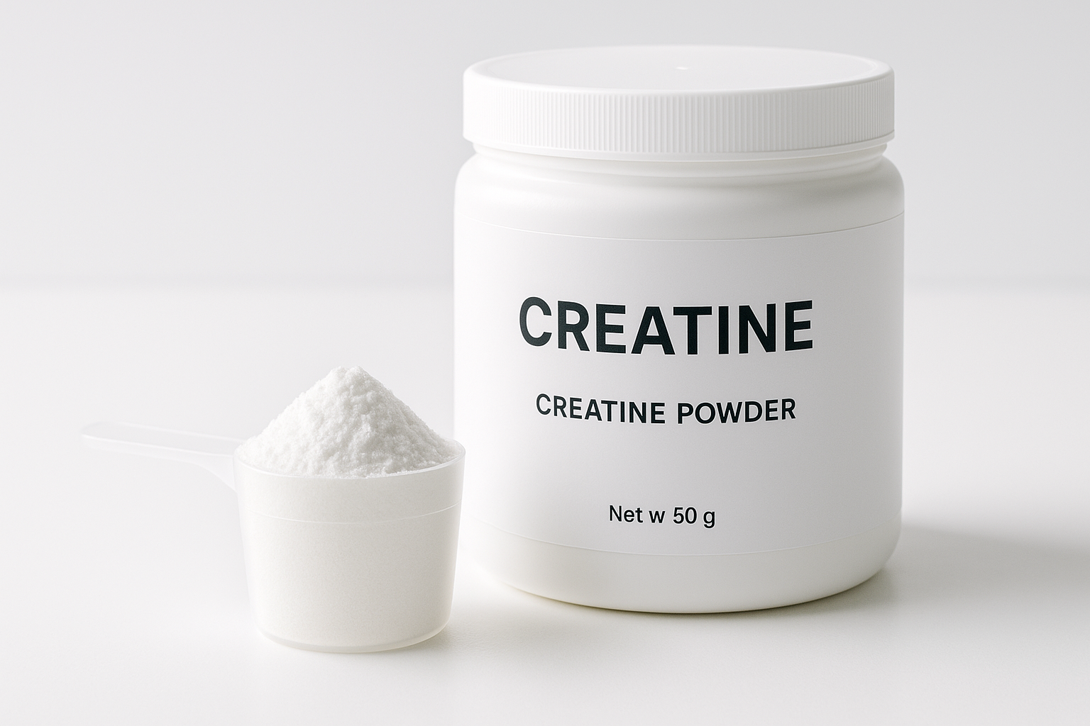 Creatine monohydrate powder supplement for brain energy